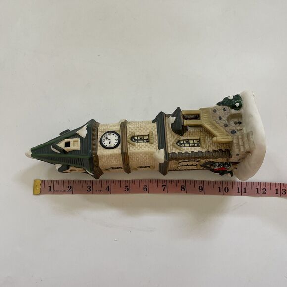 St Nicholas Square Clock Tower Lighted Village Collection Holiday Decor NO LIGHT - Picture 7 of 10